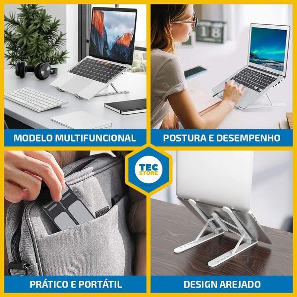 Imagem de Suporte Notebook Ajustavel Base Pc Apoio Mesa Multifuncional