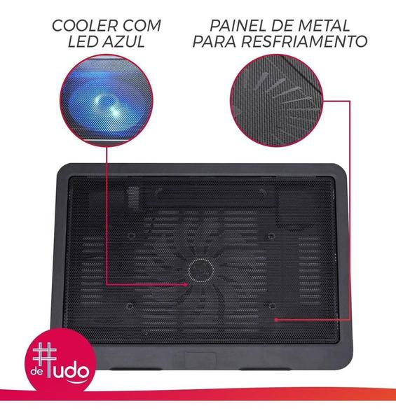 Imagem de Suporte Notebook Cooler Base Com Ventilação Apoio Mesa Usb