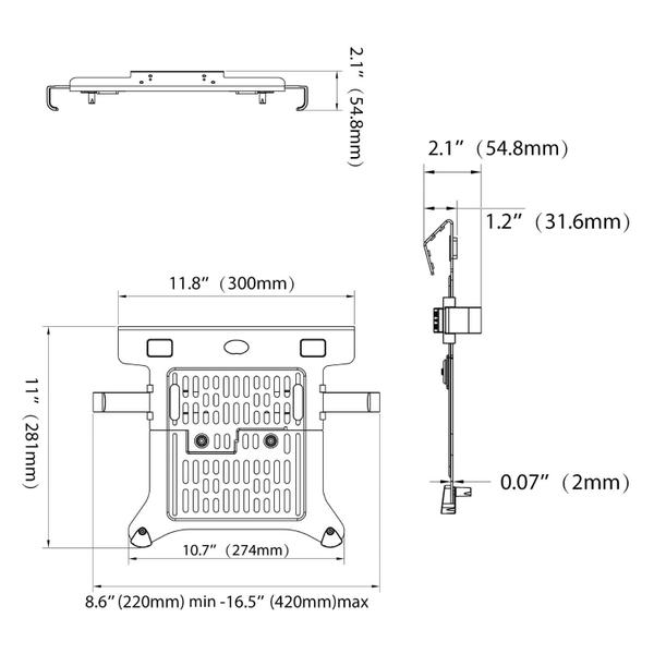 Imagem de Suporte Notebook Kit Bandeja Nbh-1 + Suporte Pistão F80 Nb