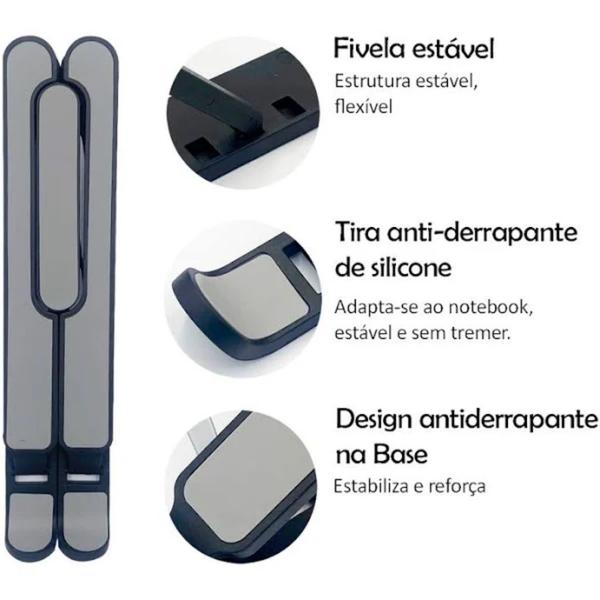 Imagem de Suporte Notebook Mesa Tablet Ajustável Ergonômico Portátil Articulado