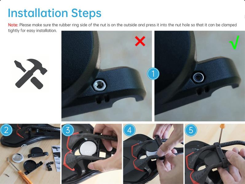 Imagem de Suporte oculto de bicicleta para Airtag Under The Seat AMZPILOT