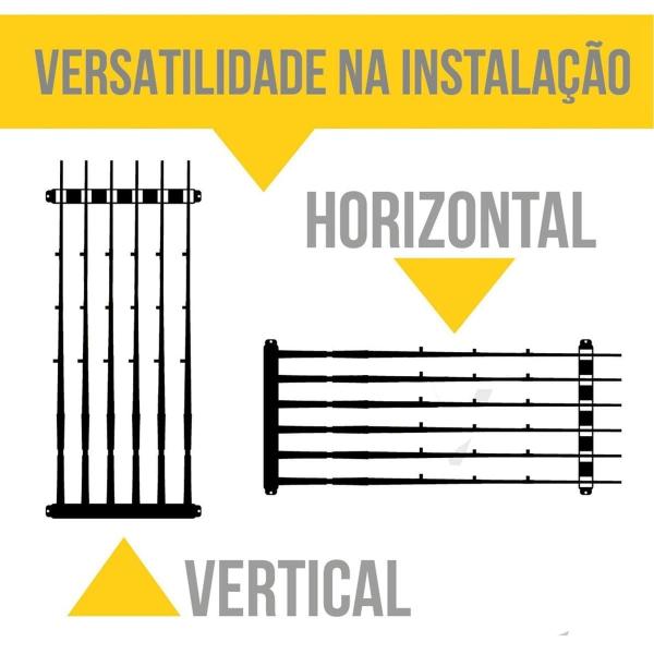 Imagem de Suporte Organizador de Parede Stick Rack P/ 6 Varas de Pescar Cardume