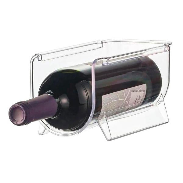 Suporte Organizador Garrafas Vinho Geladeira Empilhável My - Lyor Imagem de Suporte Organizador Garrafas Vinho Geladeira Empilhável My