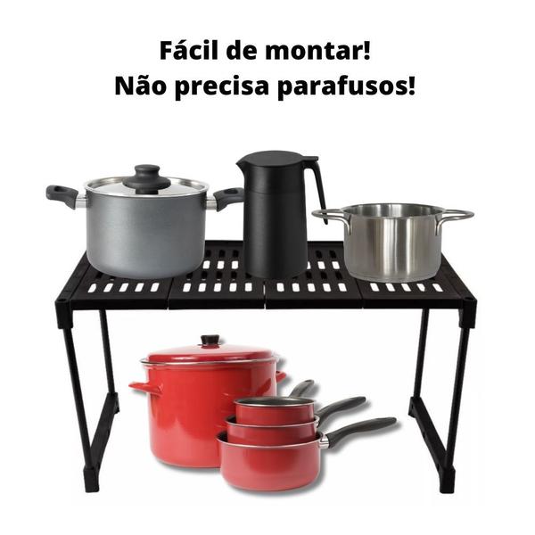 Imagem de Suporte Organizador Microondas Prateleira Para Potes Panelas