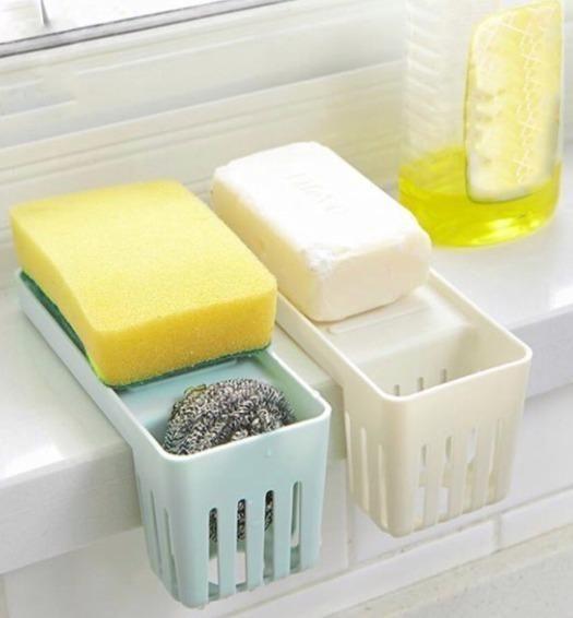 Suporte Organizador Para Pia Esponja Ventosa Multiuso Sabão - Clink Imagem de Suporte Organizador Para Pia Esponja Ventosa Multiuso Sabão