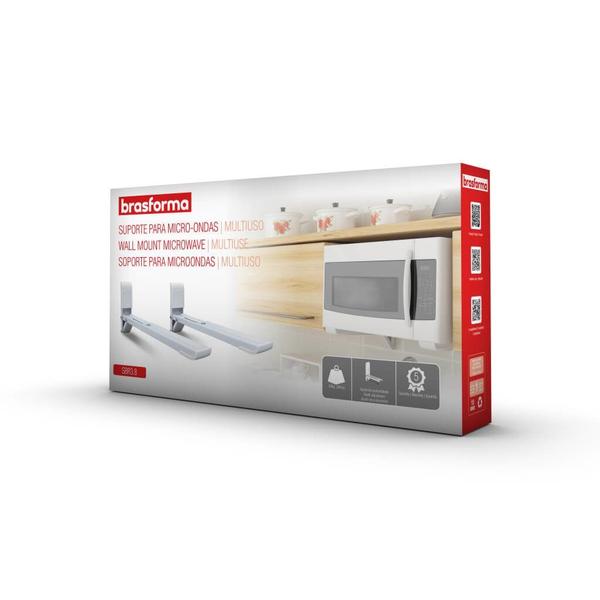 Imagem de Suporte P/ Forno Elétrico Micro-Ondas Microondas Com Braço Ajustável Brasforma SBR3.8 Branco