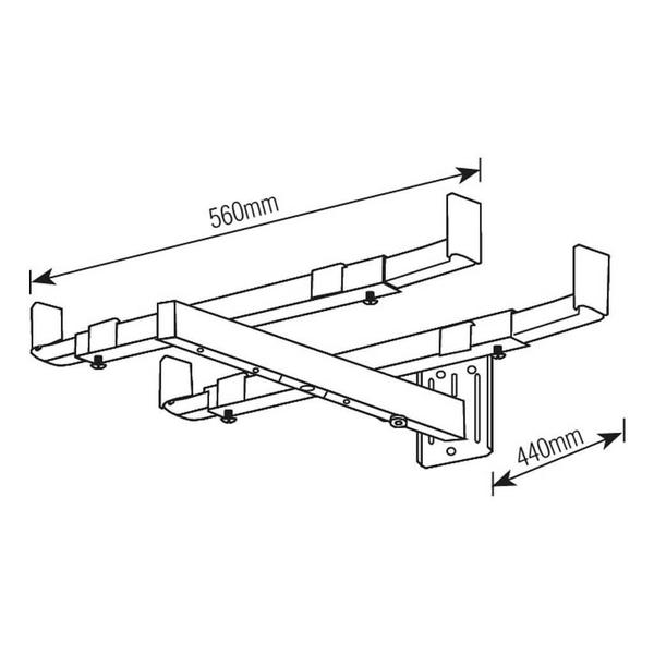 Imagem de Suporte P/ Forno Micro-Ondas e Elétrico Top de Parede Brasforma SBR3.4 Preto