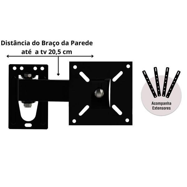 Imagem de Suporte P/ Tv Plasma Led Lcd Braço Articulado 10 A 56 Bra 3.0 Peça Já o Seu  Envio 24hs