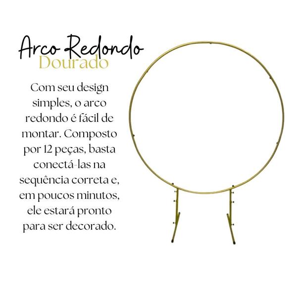 Suporte Painel Redondo Decoração Casamento 1,50M - R&R DECOR Imagem de Suporte Painel Redondo Decoração Casamento 1,50M