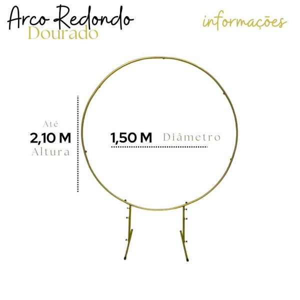 Suporte Painel Redondo Decoração Casamento 1,50M - R&R DECOR Imagem de Suporte Painel Redondo Decoração Casamento 1,50M