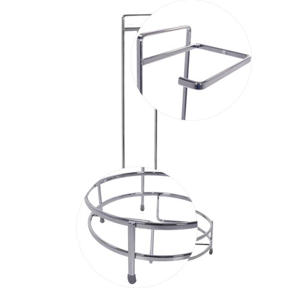 Imagem de Suporte Papel Higiênico Cromado Piatina Com Lixeira 5 Litros - Wp Connect