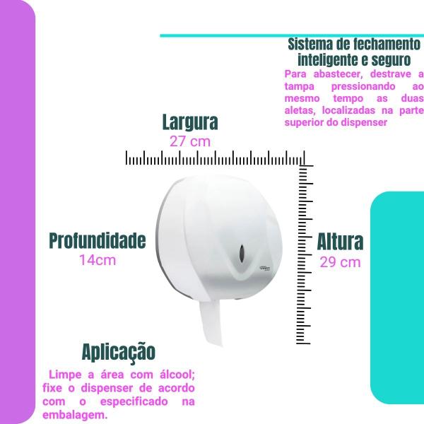 Imagem de Suporte Papel Toalha + Higiênico + Saboneteira P/ Álcool Gel