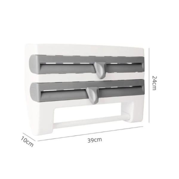Suporte Papel Toalha Triplo Porta Organizador Dispenser Imagem de Suporte Papel Toalha Triplo Porta Organizador Dispenser