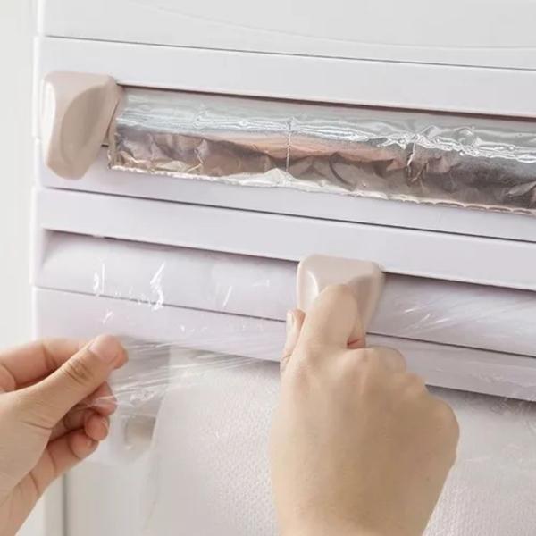 Suporte Papel Toalha Triplo Porta Organizador Dispenser Imagem de Suporte Papel Toalha Triplo Porta Organizador Dispenser