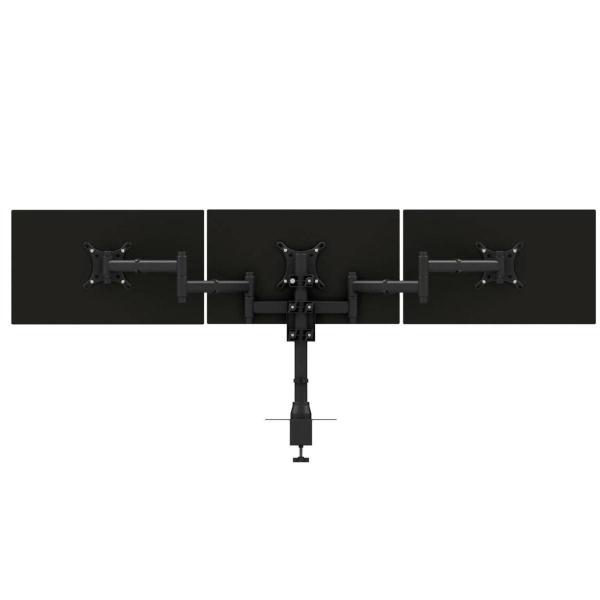 Imagem de Suporte Para 3 Monitores Articulado Altura e Angulo Ajustavel 10 A 24  Garra/ Morsa SMT-1024G-B