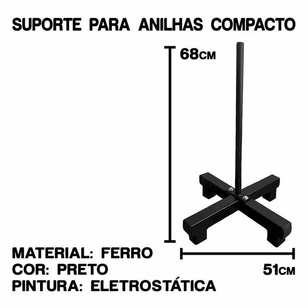 Imagem de SUPORTE PARA ANILHAS COMPACTO ATÉ 300kg  INICIATIVA FITNESS