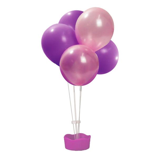 Suporte para Balão com Cachepô Rosa - 5 Hastes - Piffer Imagem de Suporte para Balão com Cachepô Rosa - 5 Hastes
