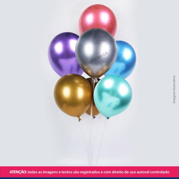 Imagem de Suporte para balão grande vareta cristal 33cm festas 5uni