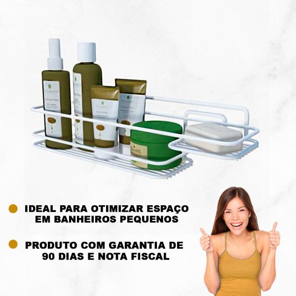 Imagem de Suporte para Banheiro Prateleira Essence DiCarlo Shampoo e Sabonete Aço