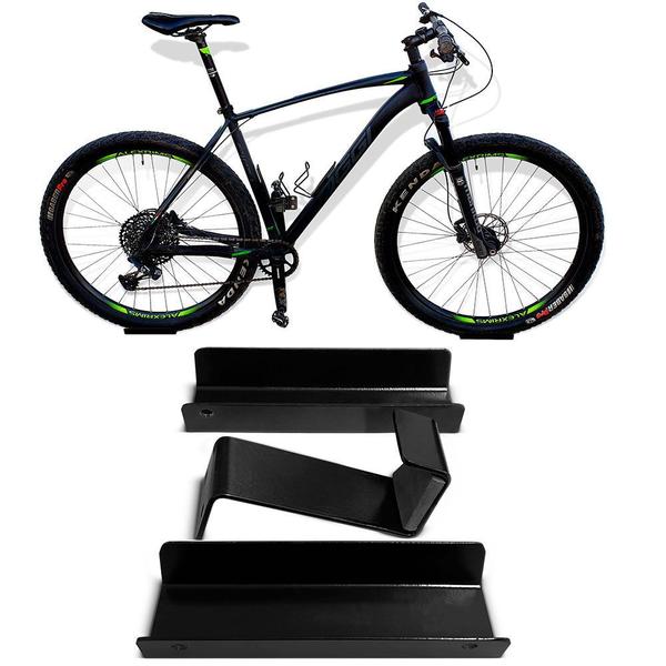 Imagem de Suporte para Bicicleta Bike de Parede Horizontal MTB Speed Preto