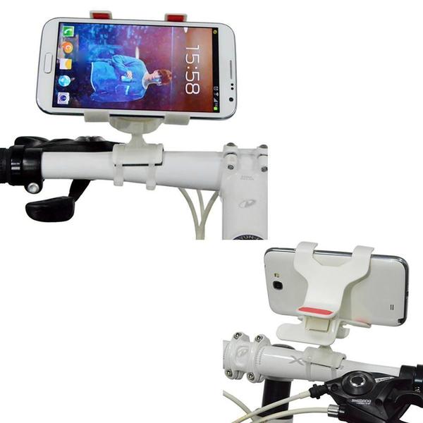 Imagem de Suporte para bicicleta moto GPS Celular Branco CBRN0036