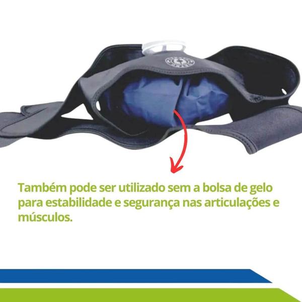 Imagem de Suporte para Bolsa de Gelo em Neoprene + Bolsa de Gelo Flexível Ortho Pauher