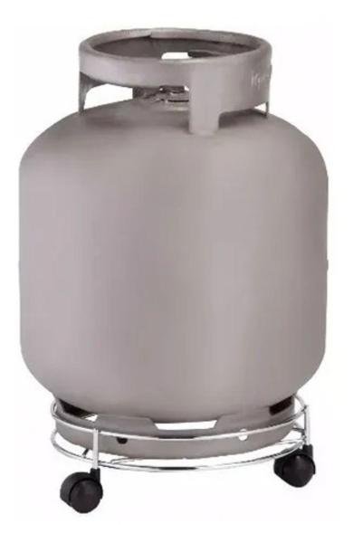 Suporte Para Botijão De Gás De Metal Cromado - Casa Bonita Imagem de Suporte Para Botijão De Gás De Metal Cromado