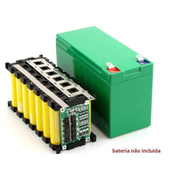 Imagem de Suporte para Caixa de Bateria 12V 7Ah com 18650 Células - Inclui BMS e Caixa de Armazenamento de Plástico