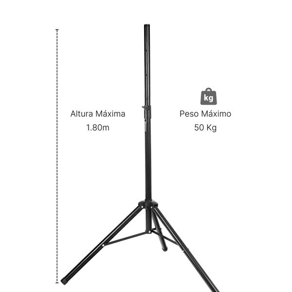 Imagem de Suporte Para Caixa Som Retrátil Tripé Reforçado Aço Polyvox