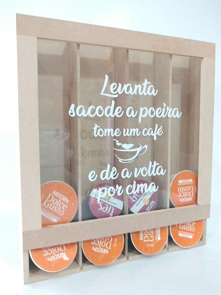 Imagem de Suporte para Cápsulas Dolce ou gusto/Três corações Em Mdf 27x24cm levanta sacode a poeira..