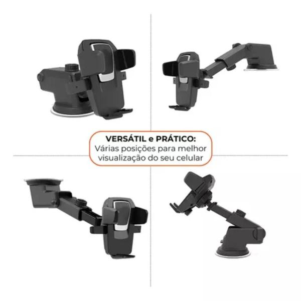 Imagem de Suporte para Celular GPS BMG-43 Universal 360 super flexível Painel Vidro Automóvel Smartphone veicular Iphone carro