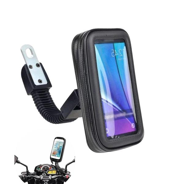 Imagem de Suporte para Celular para Guidão de Bike e Moto  Case Impermeável 360, Protege Contra Água, Poeira e Chuva (S/Conector