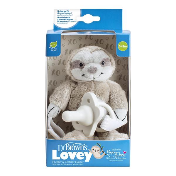 Imagem de Suporte para chupeta e mordedor Dr. Brown's Baby Lovey Sloth 0-6m