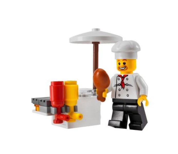 Imagem de Suporte para churrasco Toy LEGO City Set 8398 com minifigura Chef de 5 a 12 anos