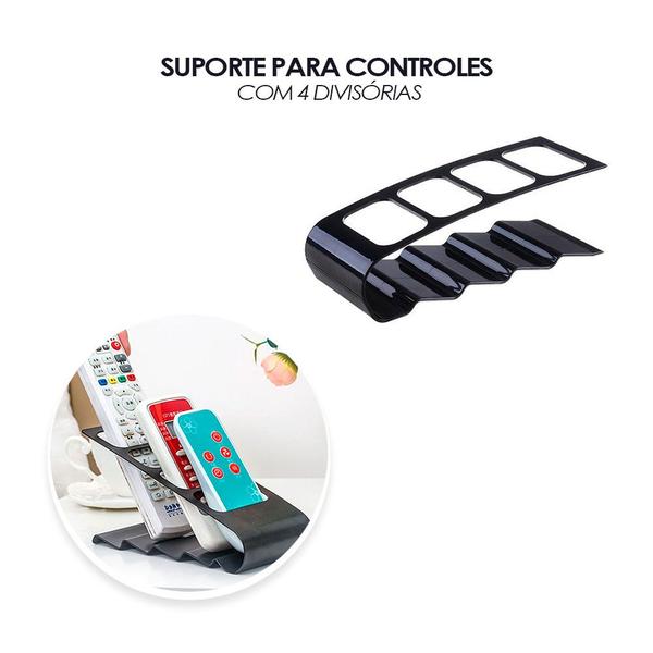 Imagem de Suporte para Controle Remoto Decorativo com 04 divisórias