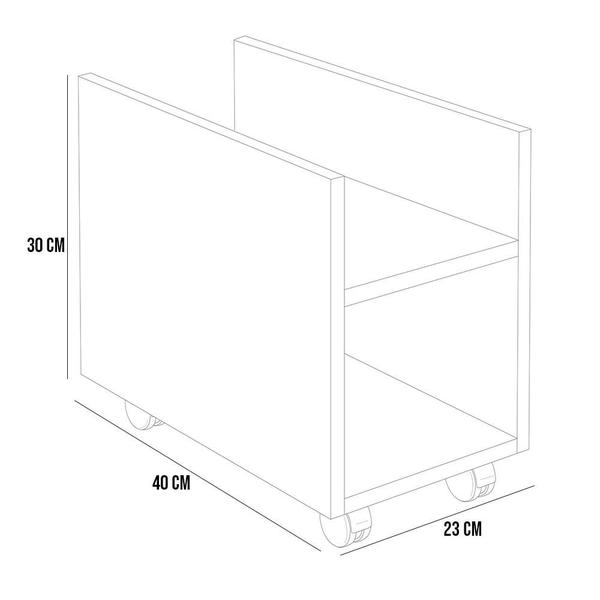 Imagem de Suporte Para Cpu E Nobreak Com Rodízios Guide L03 Branco - Lyam Decor