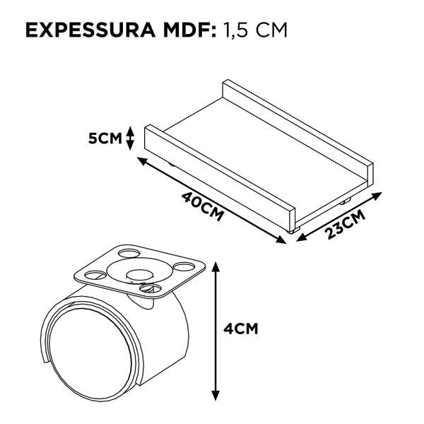 Imagem de Suporte Para Cpu Pc Gamer Com Rodas Base Em Mdf Portátil