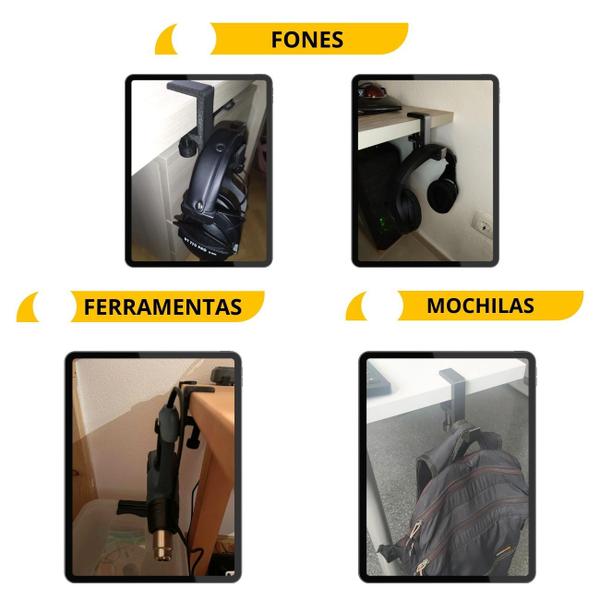 Imagem de Suporte para Fone de OuvidoHeadsetGamerHeadphone Universal Organizador de Mesa Ajustável