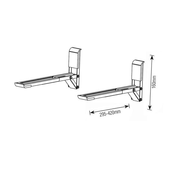 Imagem de Suporte para Forno Elétrico Micro-Ondas Microondas Braço Ajustável Brasforma SBR3.7 Prata