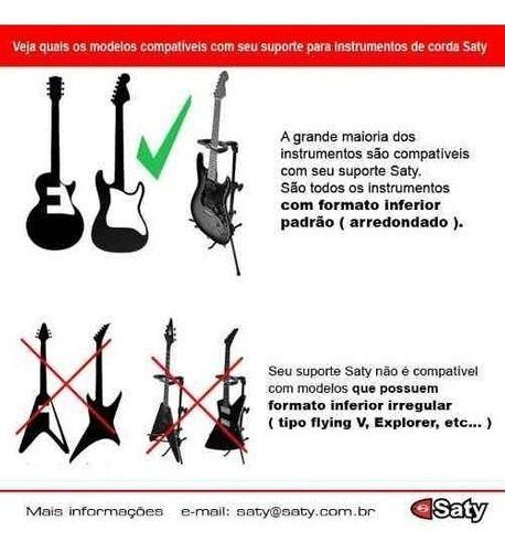 Imagem de Suporte Para Guitarra Contrabaixo Ssg1 Saty + Afinador