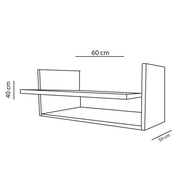 Imagem de Suporte Para Impressora Com Nicho Em Mdf - Preto