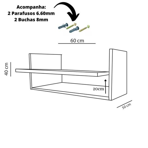 Imagem de Suporte Para Impressora Com Nicho Natural Em Mdf