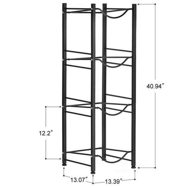 Imagem de Suporte para jarro de água LIANTRAL 5 galões 4 camadas preto Heavy Duty