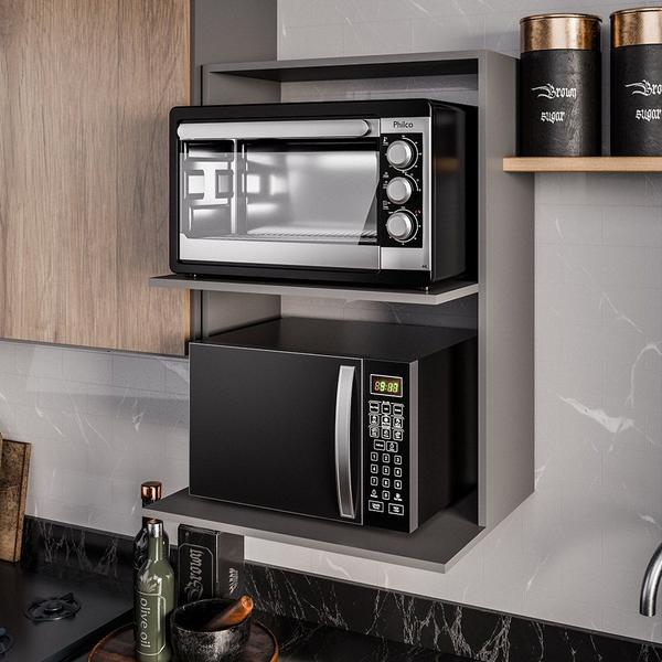 Suporte para Microondas e Forno Nicho Suspenso Thai 60cm M12 - D'Rossi Imagem de Suporte para Microondas e Forno Nicho Suspenso Thai 60cm M12 - D'Rossi