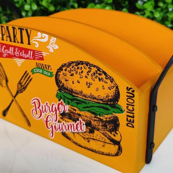 Imagem de Suporte para Molhos e Porta Guardanapos Burguer Mesa Posta