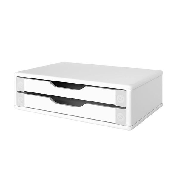 Imagem de Suporte para Monitor com 2 Gavetas Mdf Branco Souza - 3340