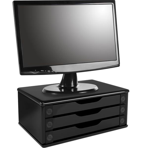 Imagem de Suporte para monitor com 3 gavetas. Em MDF.