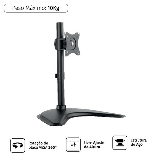 Imagem de Suporte Para Monitor De Mesa 13"-27"" Vesa 100x100 Plmsm01b F083