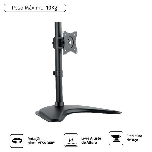 Imagem de Suporte para monitor de mesa 13"-27'' vesa 100x100 plmsm01b