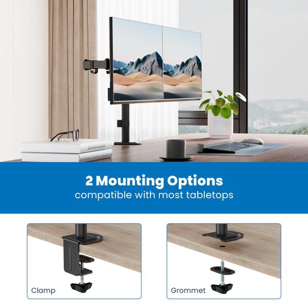 Imagem de Suporte para monitor duplo Mount-It! para 2 telas de até 32"